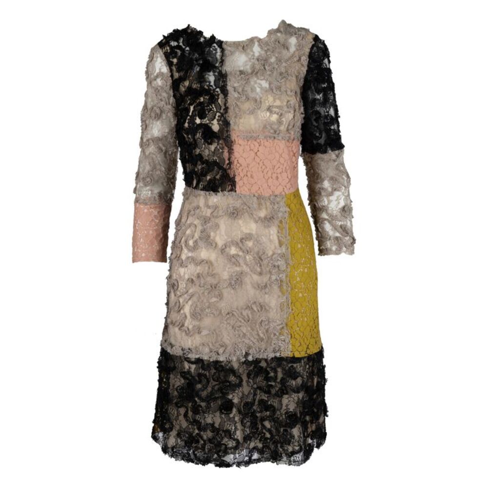 Moschino Cheap and Chic Colorblock Lace Dress - '10s